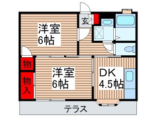 アバンサールプリモＢの物件間取画像